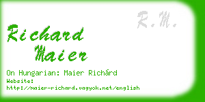 richard maier business card